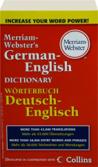 MERRIAM-WEBSTER'S GERMAN-ENGLISH DICTIONARY