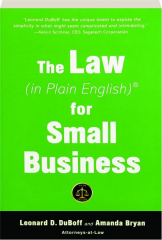 THE LAW (IN PLAIN ENGLISH) FOR SMALL BUSINESS, FIFTH EDITION