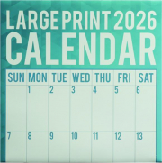 2026 LARGE PRINT CALENDAR