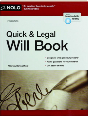 QUICK & LEGAL WILL BOOK, 11TH EDITION