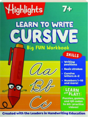LEARN TO WRITE CURSIVE: Big Fun Workbook