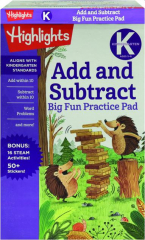 KINDERGARTEN ADD AND SUBTRACT BIG FUN PRACTICE PAD
