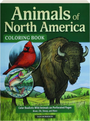 ANIMALS OF NORTH AMERICA COLORING BOOK cover