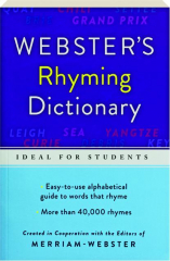 WEBSTER'S RHYMING DICTIONARY cover