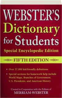 WEBSTER'S DICTIONARY FOR STUDENTS, FIFTH EDITION