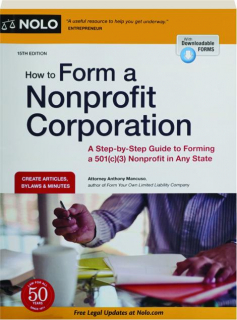HOW TO FORM A NONPROFIT CORPORATION, 15TH EDITION