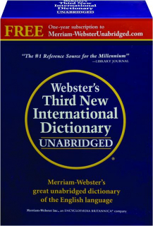 WEBSTER'S THIRD NEW INTERNATIONAL DICTIONARY