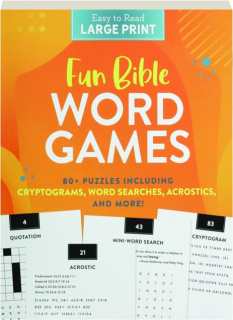 FUN BIBLE WORD GAMES LARGE PRINT