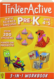 TINKERACTIVE PRE-K MATH, SCIENCE, ENGLISH: 3-in-1 Workbook