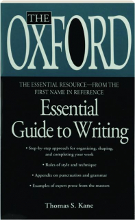 THE OXFORD ESSENTIAL GUIDE TO WRITING
