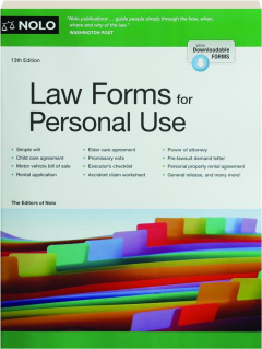 LAW FORMS FOR PERSONAL USE, 13TH EDITION