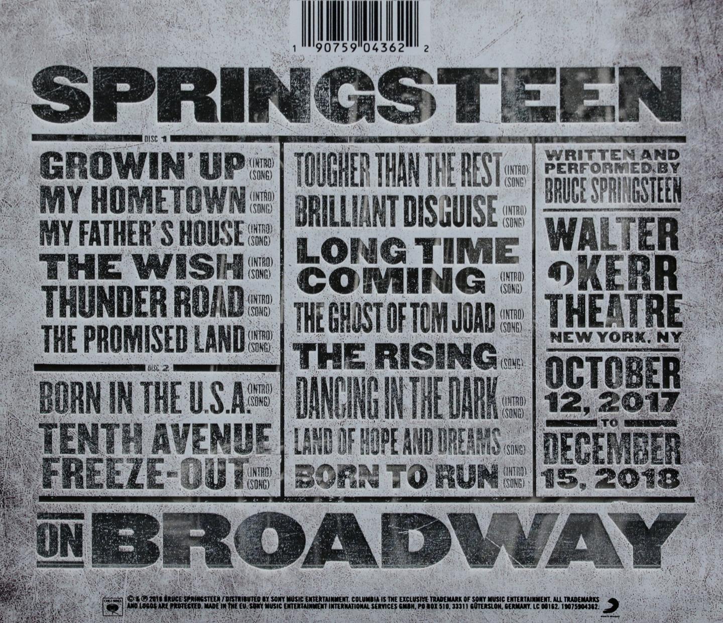SPRINGSTEEN ON BROADWAY