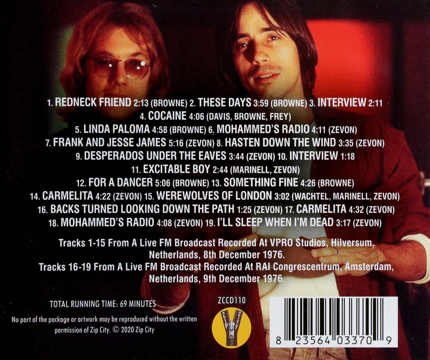 JACKSON BROWNE AND WARREN ZEVON The Offender Meets the Pretender