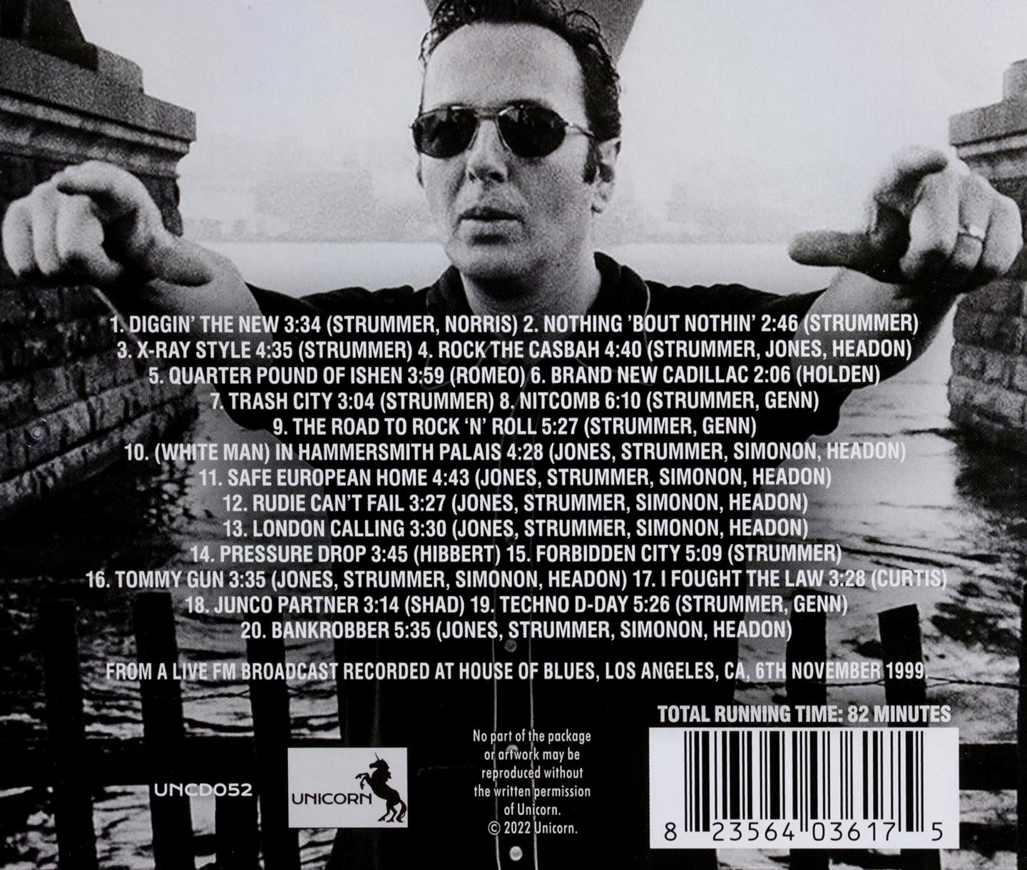 JOE STRUMMER & THE MESCALEROS House of the Blues