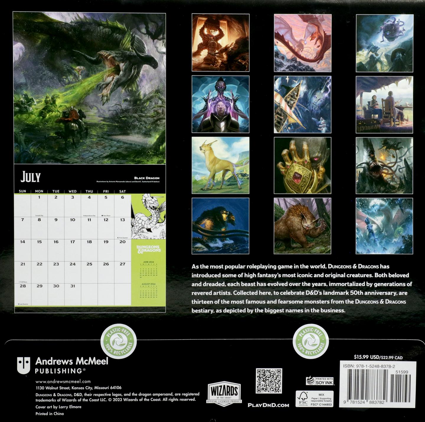Dungeons And Dragons Calendar 2024 Anne Ammamaria