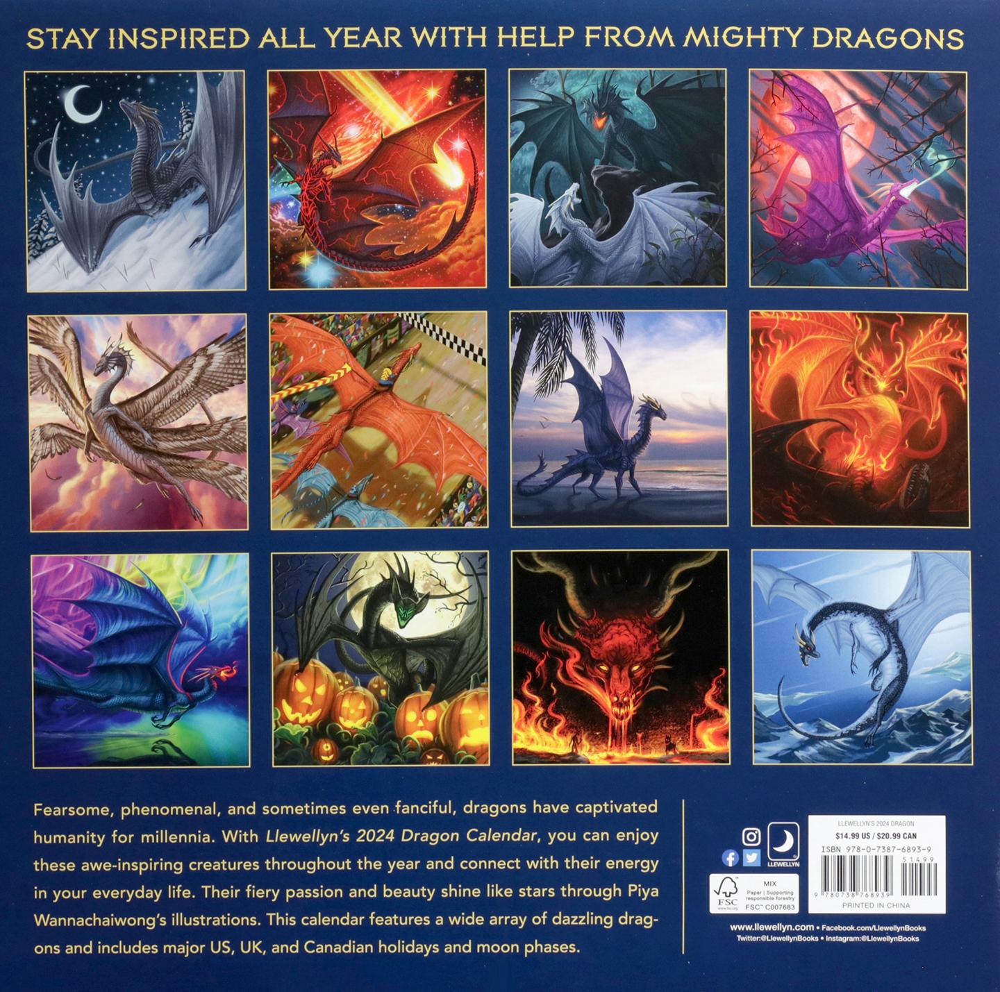 2024 LLEWELLYN'S DRAGON CALENDAR