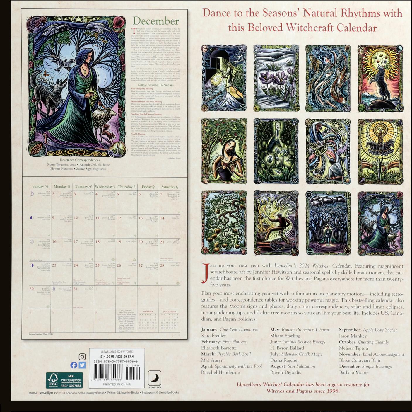 2024 LLEWELLYN'S WITCHES' CALENDAR