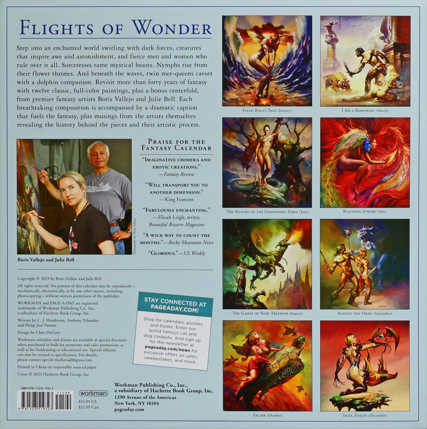 2024 BORIS VALLEJO AND JULIE BELL'S FANTASY CALENDAR