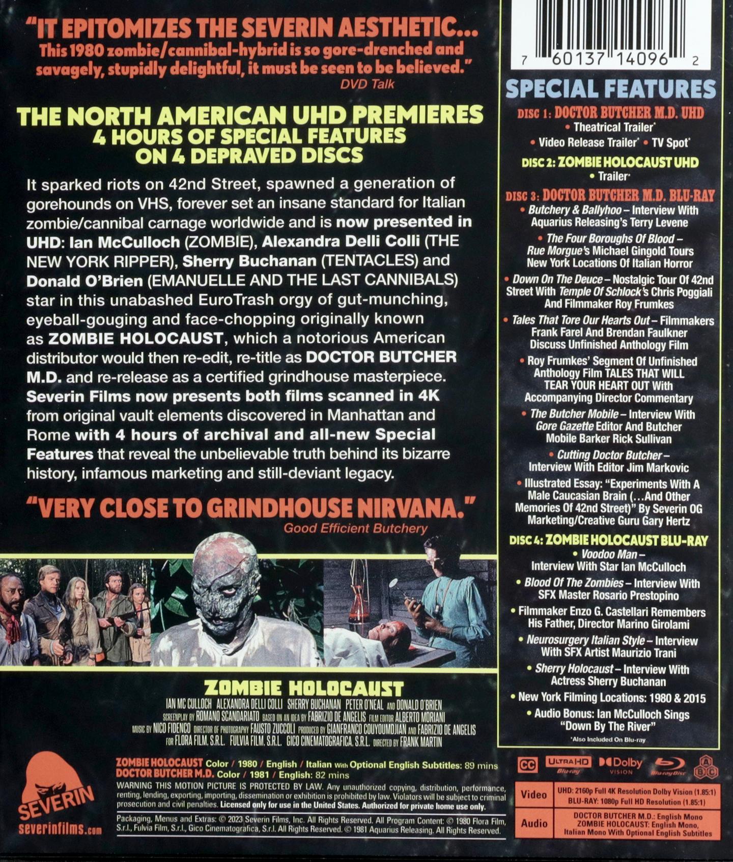 DOCTOR BUTCHER M.D / ZOMBIE HOLOCAUST