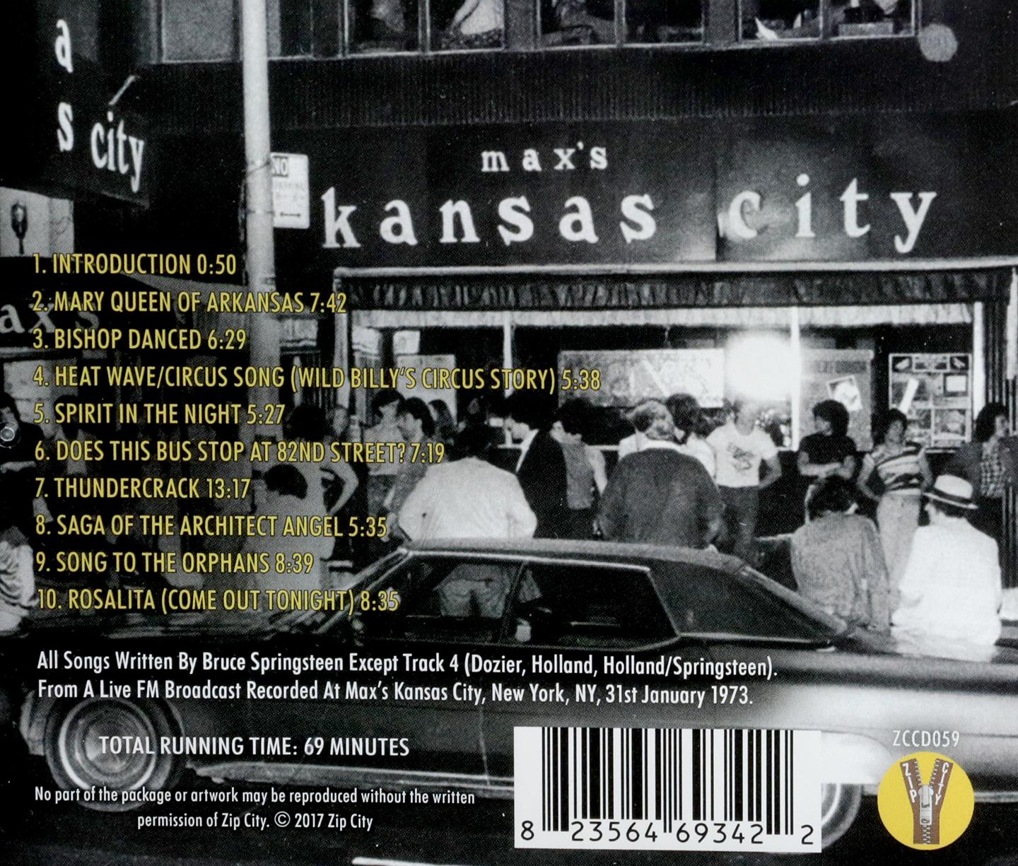 BRUCE SPRINGSTEEN Max's Kansas City 1973