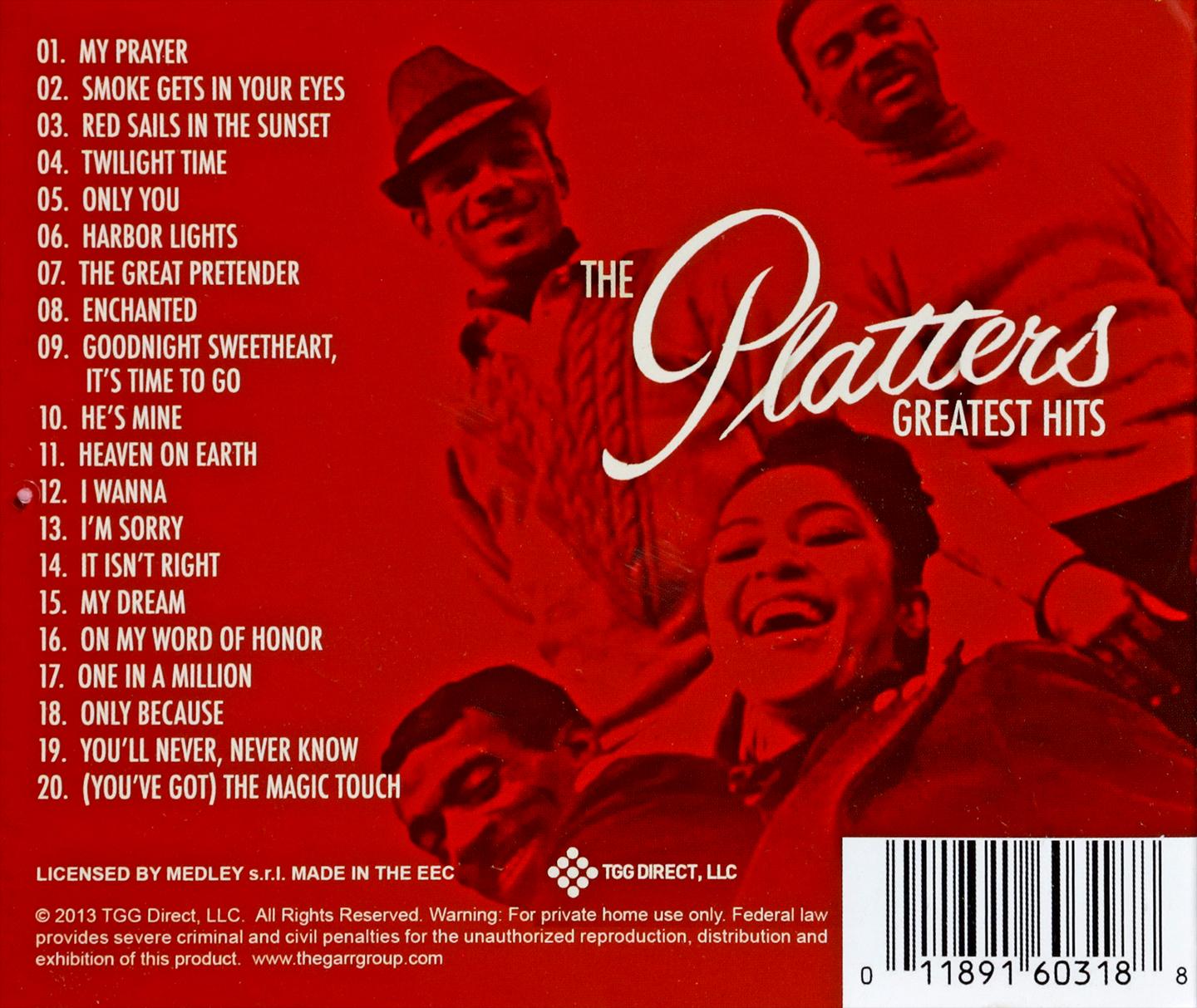 THE PLATTERS GREATEST HITS 20 Songs