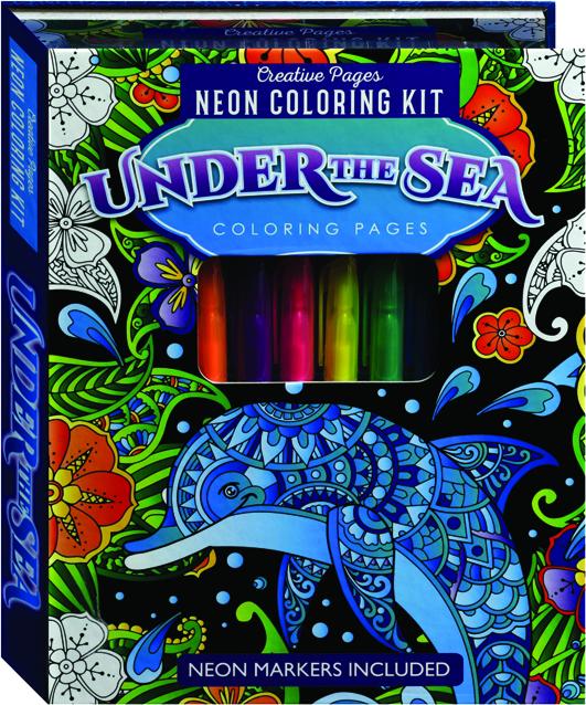 UNDER THE SEA: Creative Pages Neon Coloring Kit - HamiltonBook.com
