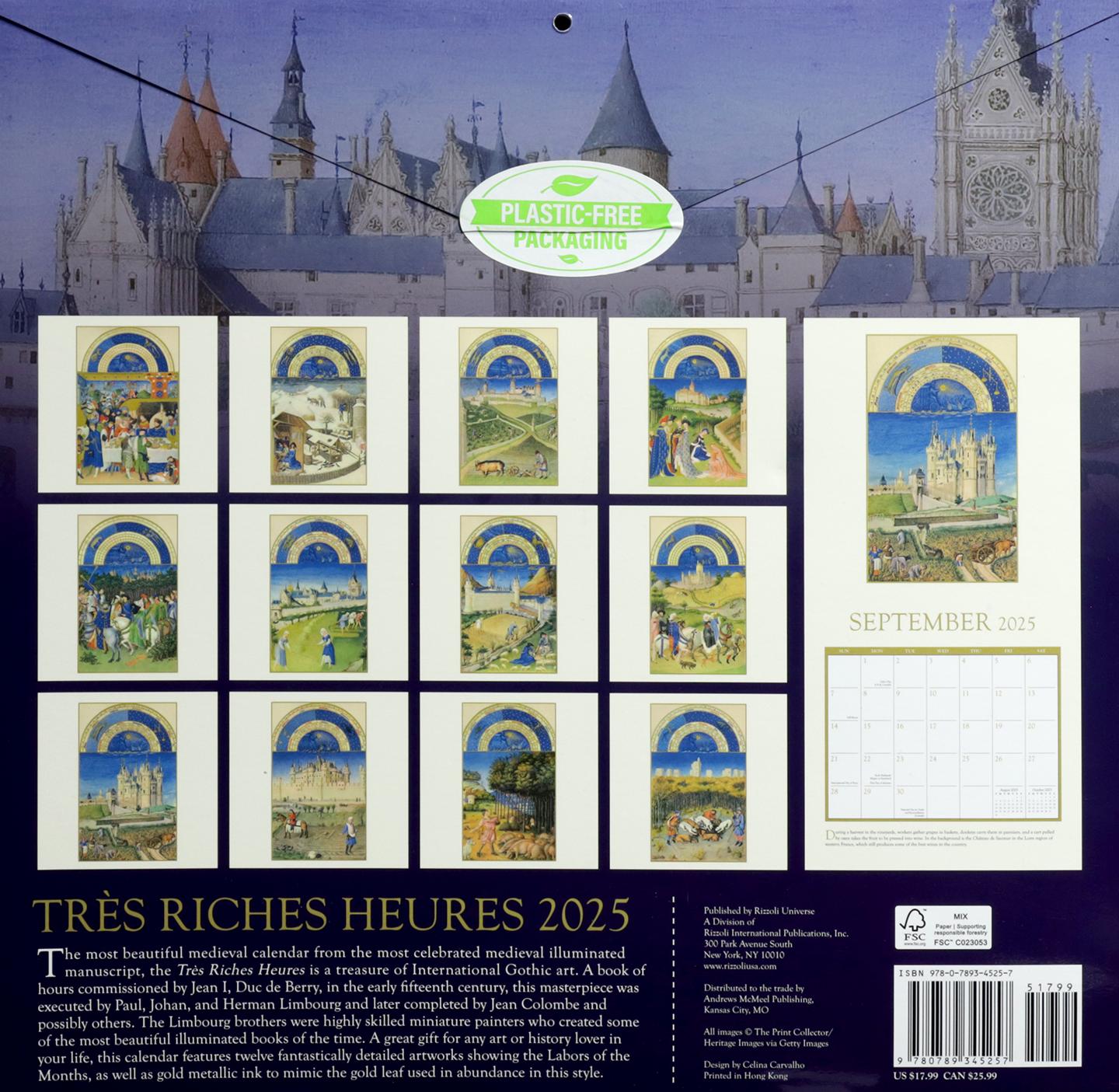 2025 TRES RICHES HEURES CALENDAR HamiltonBook com 2025 TRES RICHES HEURES CALENDAR HamiltonBook com