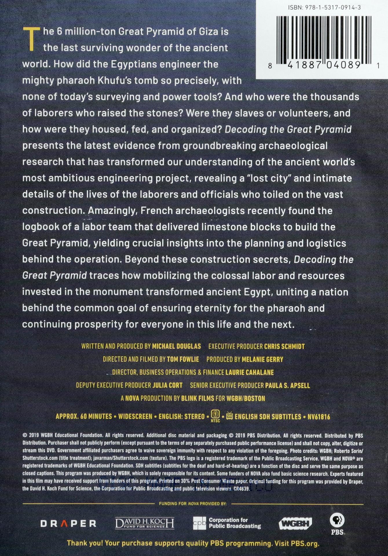 DECODING THE GREAT PYRAMID: NOVA - HamiltonBook.com